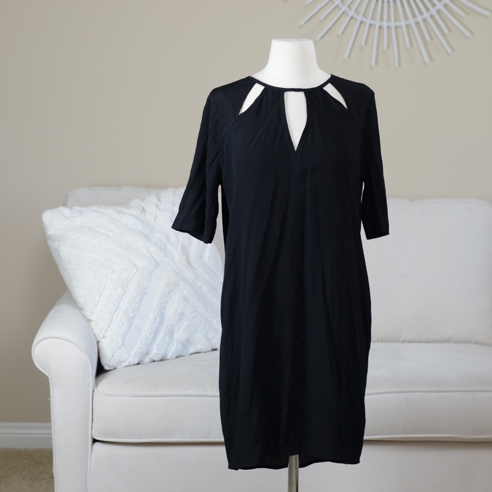 BCBG Maxazria Rosetta Cutout Dress in Black, Small
